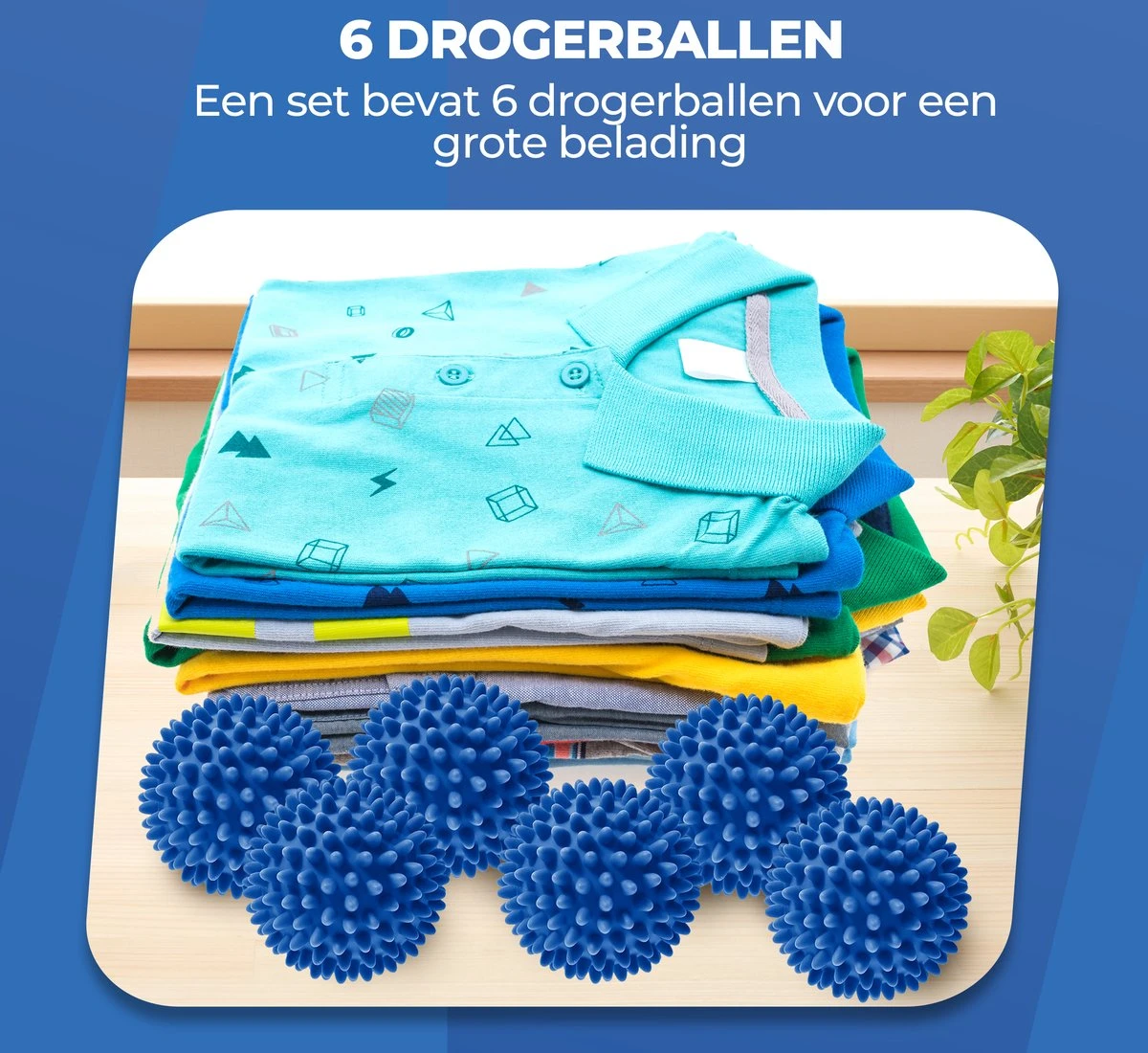 Roegaarden Drogerballen - Wasbollen - 6 Stuks - Siliconen - Sneller Droog - Anti-kreuk 8 Roegaarden Drogerballen - Wasbollen - 6 Stuks - Siliconen - Sneller Droog - Anti-kreuk - Afbeelding 8
