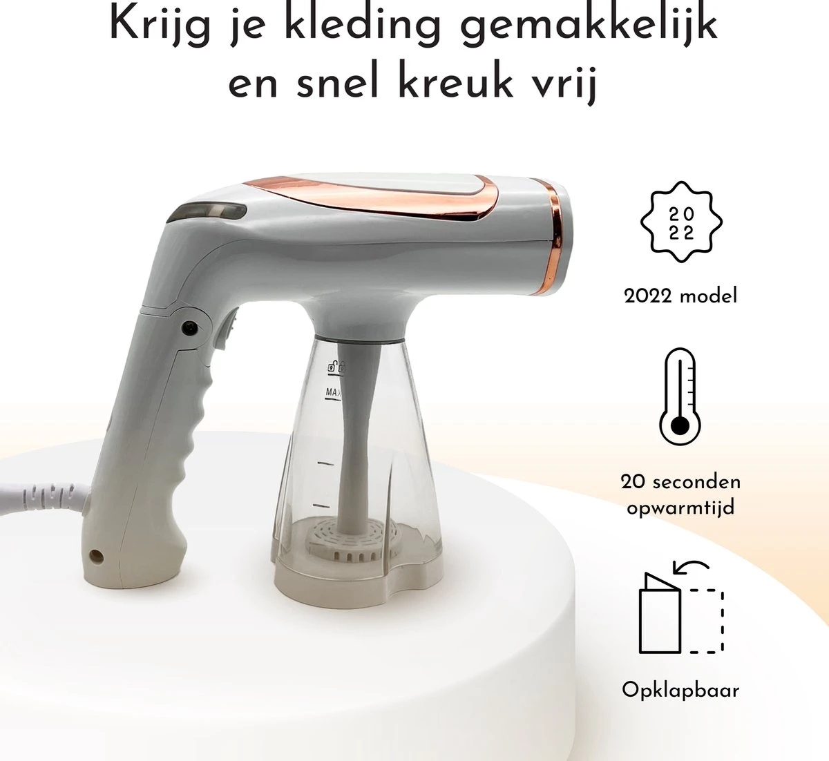 Capsy™ Kledingstomer - Complete Set - Handstomer - Stoom Strijkijzer - 1600 W 2 Capsy™ Kledingstomer - Complete Set - Handstomer - Stoom Strijkijzer - 1600 W - Afbeelding 2