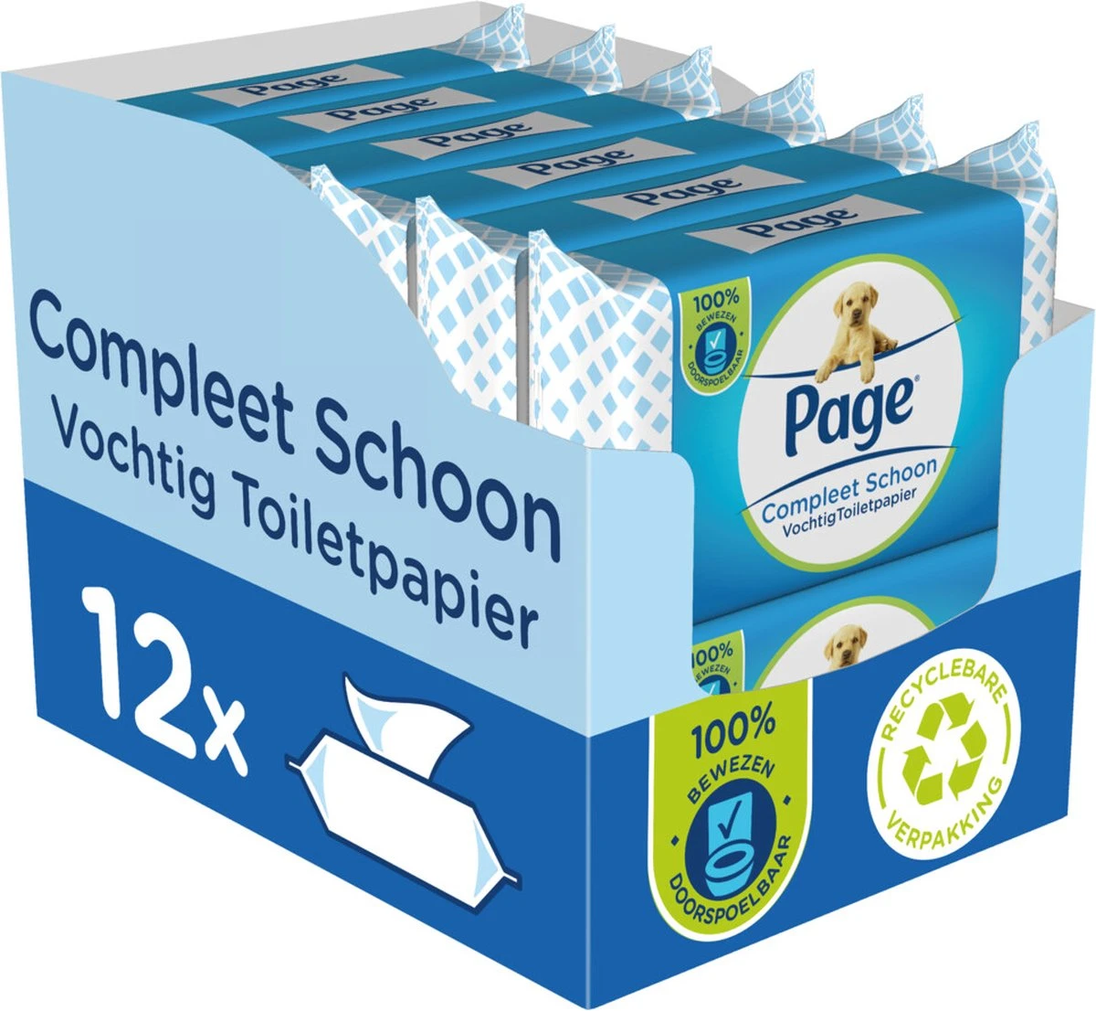 Page Vochtig Toiletpapier - 12 X 38 Stuks - Compleet Schoon Vochtig Wc Papier - Voordeelverpakking 2 Page Vochtig Toiletpapier - 12 X 38 Stuks - Compleet Schoon Vochtig Wc Papier - Voordeelverpakking - Afbeelding 2