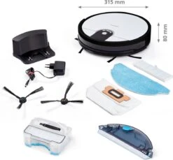 Medion S20 SW - Robotstofzuiger - App- En Alexa-besturing - Wit 11 Medion S20 SW - Robotstofzuiger - App- En Alexa-besturing - Wit -Huishoudelijke Benodigdheden 1200x1113 3