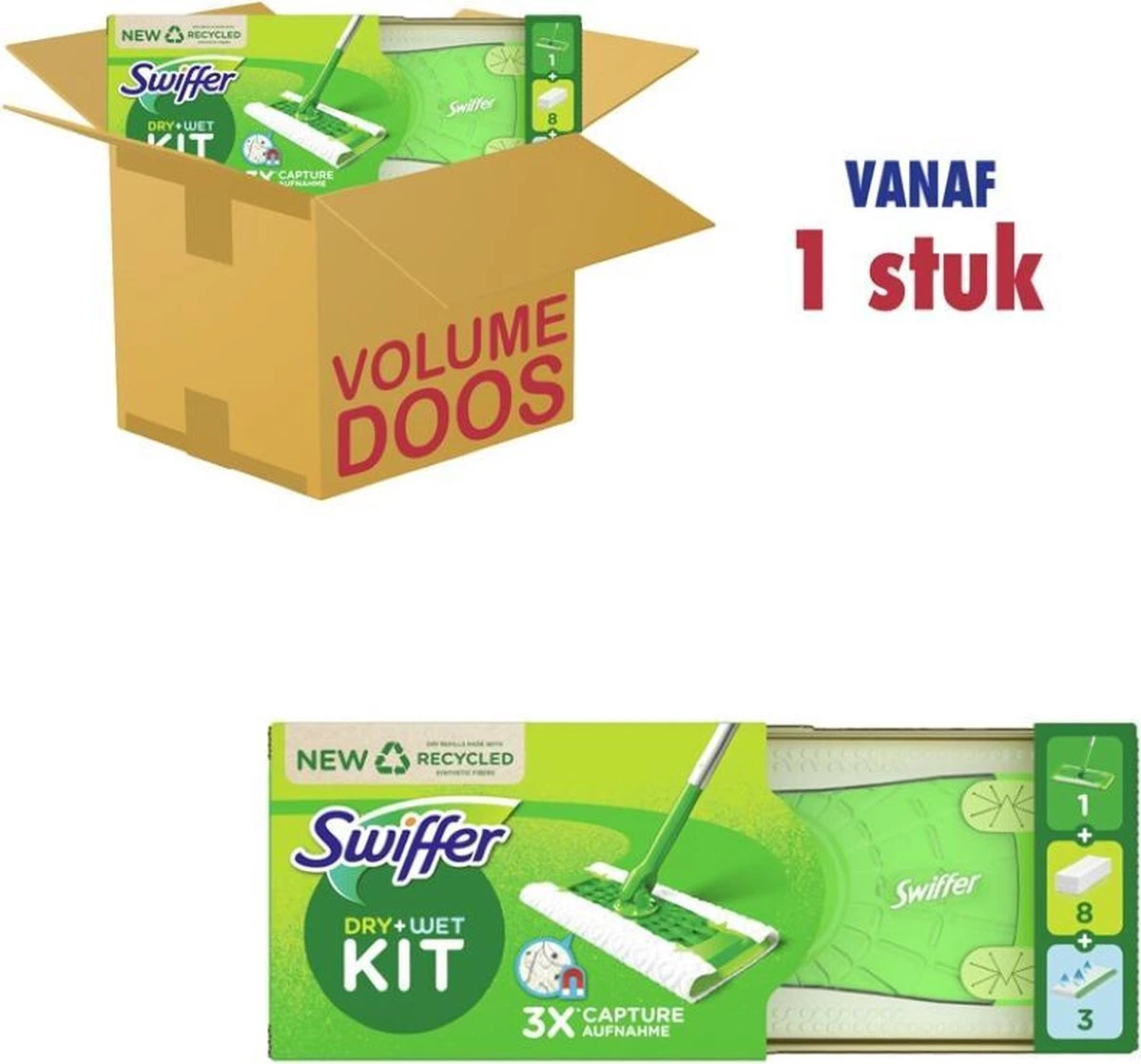 Swiffer Vloerreiniger Starterskit - 1 Dweil, 8 Droge En 3 Vochtige Vloerdoekjes Navullingen 14 Swiffer Vloerreiniger Starterskit - 1 Dweil, 8 Droge En 3 Vochtige Vloerdoekjes Navullingen - Afbeelding 14