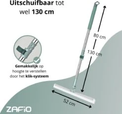 Zafio Vloertrekker Met Steel Vloerwisser Watertrekker Badkamer Douche - 80 / 130 Cm - Uitschuifbaar -Huishoudelijke Benodigdheden 1200x1123 1