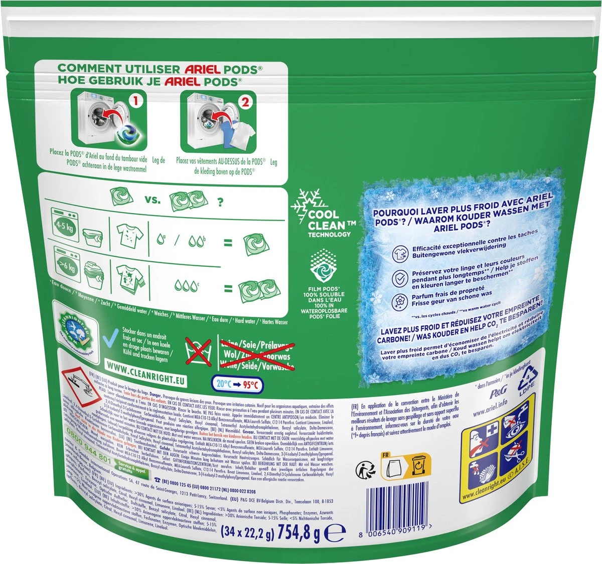 Ariel Wasmiddel Pods +Touch Van Lenor Unstoppables - Kleur - 3 X 34 Wasbeurten Voordeelverpakking 2 Ariel Wasmiddel Pods +Touch Van Lenor Unstoppables - Kleur - 3 X 34 Wasbeurten Voordeelverpakking - Afbeelding 2