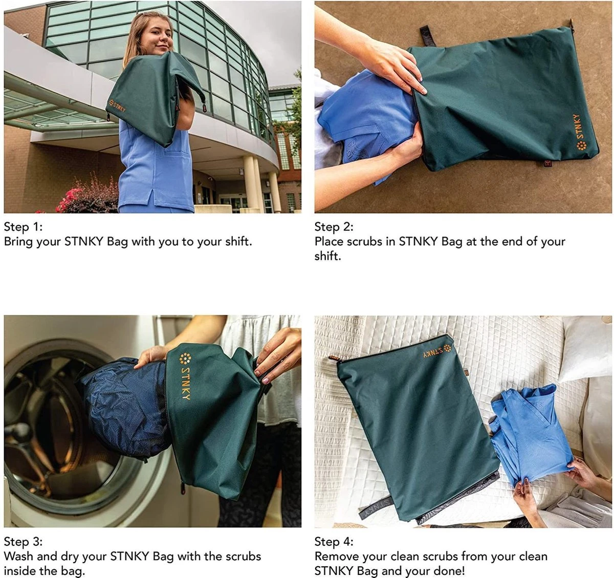 STNKY Pro Edition - Wasbare Sport, Reis- En Wastas - Groen - 13 Liter - Geurloos 7 STNKY Pro Edition - Wasbare Sport, Reis- En Wastas - Groen - 13 Liter - Geurloos - Afbeelding 7