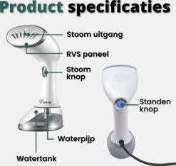 Vonia Kledingstomer - Handstomer - Stoomreiniger Kleding - Stoomapparaat Kleding – 350ML - Wit 19 Vonia Kledingstomer - Handstomer - Stoomreiniger Kleding - Stoomapparaat Kleding – 350ML - Wit -Huishoudelijke Benodigdheden 1200x1136 3
