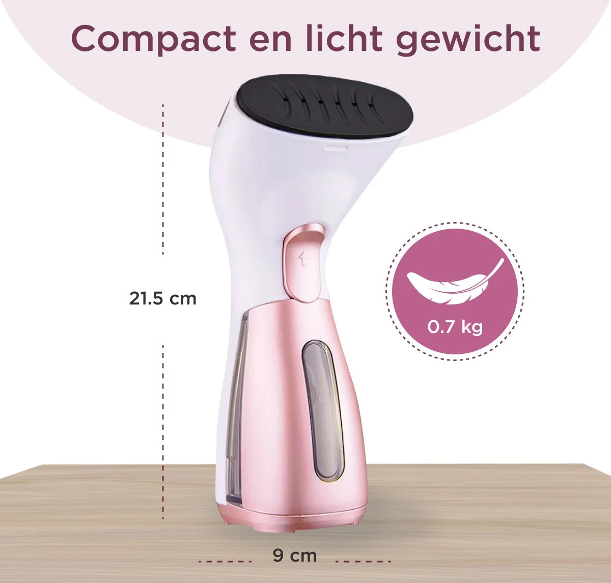 Luxe Kledingstomer - Handstomer - Handstoomreiniger - Stoomstrijkijzer - Stomer Kleding - Voor Op Reis - Roze 5 Luxe Kledingstomer - Handstomer - Handstoomreiniger - Stoomstrijkijzer - Stomer Kleding - Voor Op Reis - Roze - Afbeelding 5