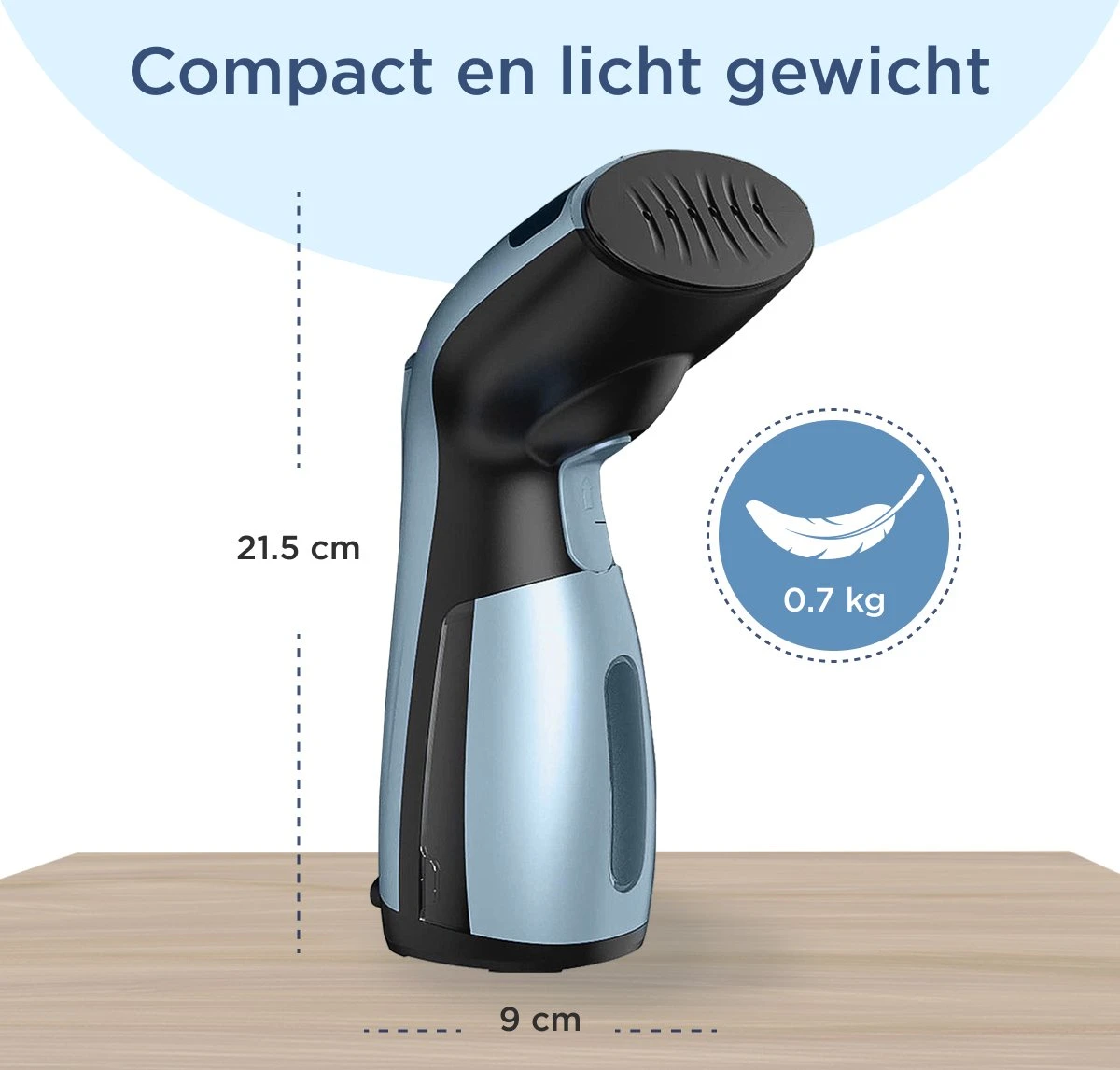 Luxe Kledingstomer - Handstomer - Handstoomreiniger - Stoomstrijkijzer - Stomer Kleding - Voor Op Reis - Blauw 5 Luxe Kledingstomer - Handstomer - Handstoomreiniger - Stoomstrijkijzer - Stomer Kleding - Voor Op Reis - Blauw - Afbeelding 5