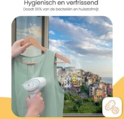 Goliving Kledingstomer - Handstomer Voor Kleding/textiel/stof - Stoomstrijkijzer - Handstoomreiniger - Handstomer - Opvouwbaar - Incl. Reis-etui - Groen -Huishoudelijke Benodigdheden 1200x1150 5