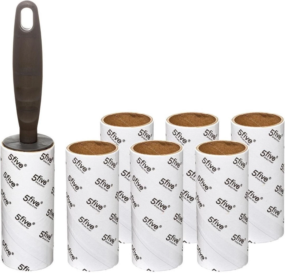 Kleefroller Voordeelverpakking 1 Roller + 6 Extra Navul Rollers - Kattenroller - Haarroller - Haarverwijderaar 1 Kleefroller Voordeelverpakking 1 Roller + 6 Extra Navul Rollers - Kattenroller - Haarroller - Haarverwijderaar