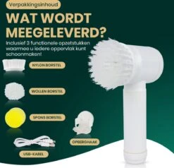 Apeiron Elektrische Schoonmaakborstel - Poetsmachine - Poliermachine - Schrobborstel - Handborstel - Werkborstel - Schrobber - Boorborstel - Wasborstel - Schoonmaakmiddelen - Reinigingsborstel - 3 Opzetstukken -Huishoudelijke Benodigdheden 1200x1156 4