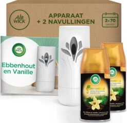 Air Wick Freshmatic Automatische Spray Luchtverfrisser - Ebbenhout & Vanille - 1 Apparaat + 2 Navullingen