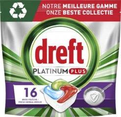 Dreft Platinum Plus All In One Machine Clean - Vaatwastabletten - 5 X 16 Tabletten 7 Dreft Platinum Plus All In One Machine Clean - Vaatwastabletten - 5 X 16 Tabletten -Huishoudelijke Benodigdheden 1200x1160 7