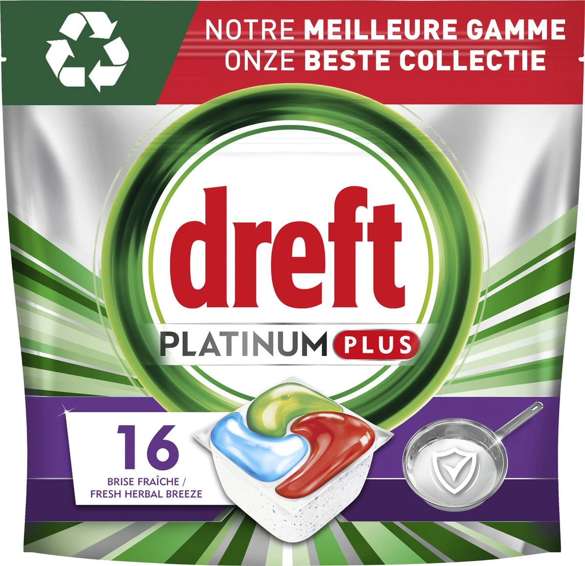 Dreft Platinum Plus All In One Machine Clean - Vaatwastabletten - 5 X 16 Tabletten 4 Dreft Platinum Plus All In One Machine Clean - Vaatwastabletten - 5 X 16 Tabletten - Afbeelding 4