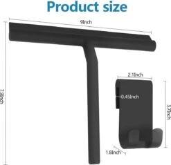 BOTC Douchewisser - Raamwisser - Silicone - 21cm X 16cm - Badkamer Accessoires -Zwart -Huishoudelijke Benodigdheden 1200x1161 12