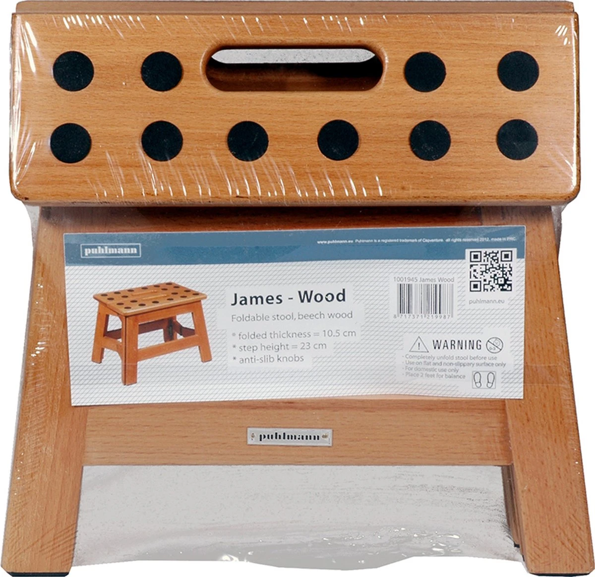 PUHLMANN - Inklapbare Kruk, JAMES, Hout, 23 Cm Hoog, Max 150 Kilo 5 PUHLMANN - Inklapbare Kruk, JAMES, Hout, 23 Cm Hoog, Max 150 Kilo - Afbeelding 5