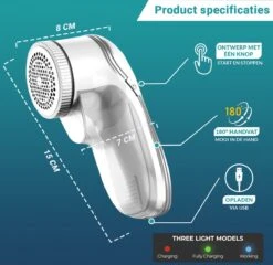 Infangel – Elektrische Pluizenverwijderaar – Draadloze Pluizendief – Incl. 2 Extra Opzetstukken - Grijs 11 Infangel – Elektrische Pluizenverwijderaar – Draadloze Pluizendief – Incl. 2 Extra Opzetstukken - Grijs -Huishoudelijke Benodigdheden 1200x1168 10