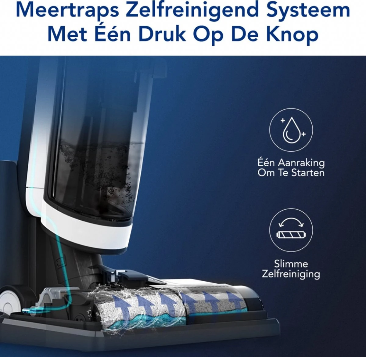 Tineco® - Draadloze Stofzuiger - Zonder Zak - Wassen En Stofzuigen - Floor One S3 Breeze - 220W Vermogen - Sterke Zuigkracht - 3-In-1 Apparaat - 4000mAh Batterij 12 Tineco® - Draadloze Stofzuiger - Zonder Zak - Wassen En Stofzuigen - Floor One S3 Breeze - 220W Vermogen - Sterke Zuigkracht - 3-In-1 Apparaat - 4000mAh Batterij - Afbeelding 12