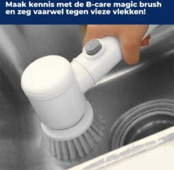 B-care Magic Brush - Elektrische Multifunctionele Schoonmaakborstel - 7 Opzetstukken - Wasborstel - Poetsmachine - Schrobborstel - Handborstel - Werkborstel - Schrobber - Boorborstel - Reinigingsborstel -Huishoudelijke Benodigdheden 1200x1170 8