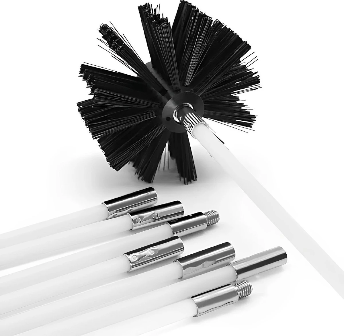 Waay Lifestyle Schoorsteenveegset - Schoorsteenborstel 6 Meter - Schoorsteenreiniger - Schrobborstels - Schoorsteenveger - Flexibele Steel - Geschikt Voor Boormachine - Wit 1 Waay Lifestyle Schoorsteenveegset - Schoorsteenborstel 6 Meter - Schoorsteenreiniger - Schrobborstels - Schoorsteenveger - Flexibele Steel - Geschikt Voor Boormachine - Wit