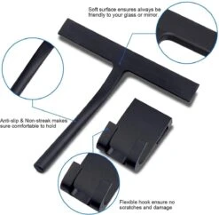 BOTC Douchewisser - Raamwisser - Silicone - 21cm X 16cm - Badkamer Accessoires -Zwart -Huishoudelijke Benodigdheden 1200x1174 7