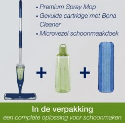 Bona Premium Spray Mop - Alles-in-1 Dweilsysteem - Vloerwisser Inclusief Harde Vloer, Tegel/ Laminaat Reiniger & Microvezel Reinigingspad - Streeploos - Sneldrogend -Huishoudelijke Benodigdheden 1200x1177 2