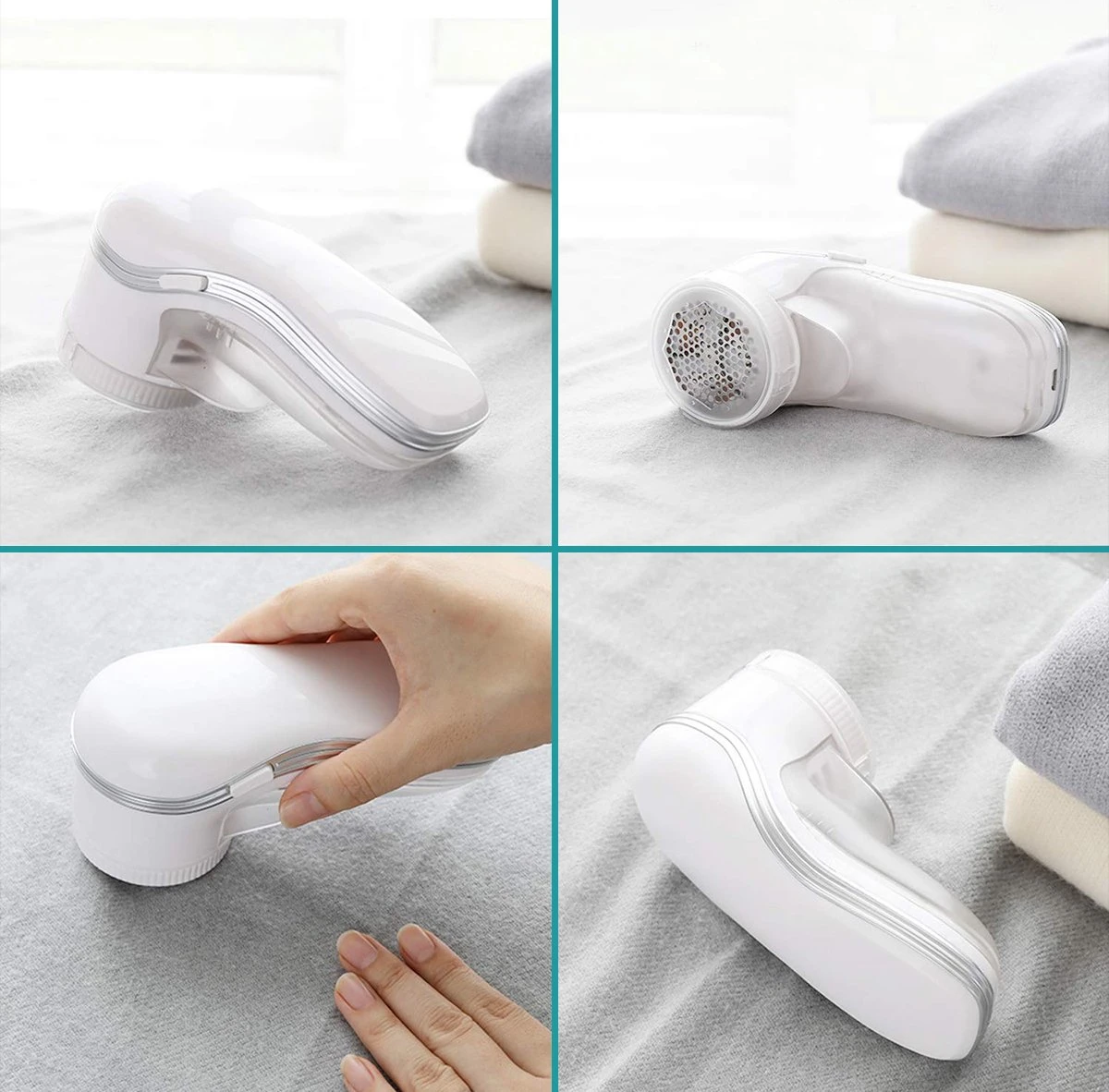 Infangel – Elektrische Pluizenverwijderaar – Draadloze Pluizendief – Incl. 2 Extra Opzetstukken - Grijs 4 Infangel – Elektrische Pluizenverwijderaar – Draadloze Pluizendief – Incl. 2 Extra Opzetstukken - Grijs - Afbeelding 4