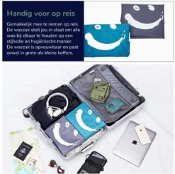 Wonair - Waszakken Voor Wasgoed - 60x90cm - Hemelsblauw - Met Trekkoord -Huishoudelijke Benodigdheden 1200x1189 1