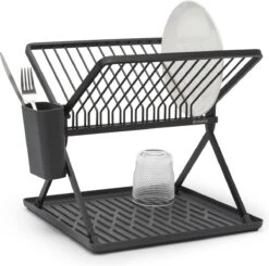 Brabantia SinkSide Afdruiprek - Inklapbaar - Compact - Dark Grey -Huishoudelijke Benodigdheden 1200x1191 10