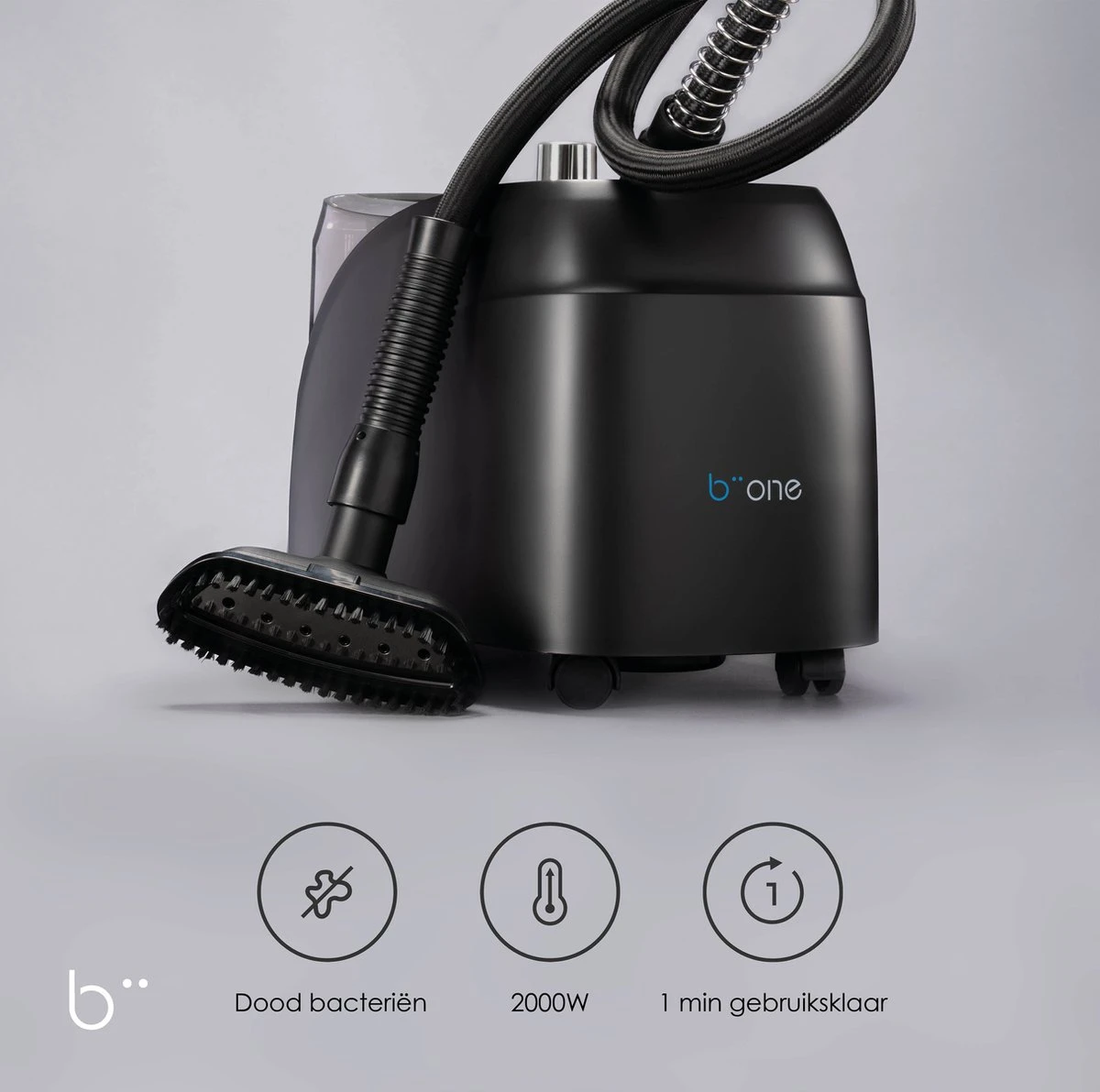 Biione - Kledingstomer - 2000W - Mat Zwart - Stomer Kleding - Steamer 4 Biione - Kledingstomer - 2000W - Mat Zwart - Stomer Kleding - Steamer - Afbeelding 4