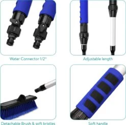 Navaris Telescopische Autowasborstel - Watergevoerde Wasborstel Voor Auto's En Ramen Met Uitschuifbare Lange Handgreep En Zachte Haren - Blauw 11 Navaris Telescopische Autowasborstel - Watergevoerde Wasborstel Voor Auto's En Ramen Met Uitschuifbare Lange Handgreep En Zachte Haren - Blauw -Huishoudelijke Benodigdheden 1200x1193 4