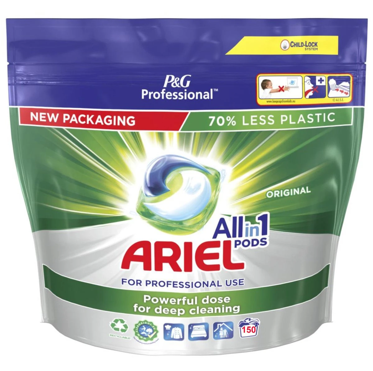Ariel All In 1 Pods Regular - 2x75 Wasbeurten - Voordeelverpakking 2 Ariel All In 1 Pods Regular - 2x75 Wasbeurten - Voordeelverpakking - Afbeelding 2