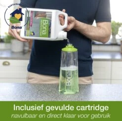 Bona Premium Spray Mop - Alles-in-1 Dweilsysteem - Vloerwisser Inclusief Harde Vloer, Tegel/ Laminaat Reiniger & Microvezel Reinigingspad - Streeploos - Sneldrogend -Huishoudelijke Benodigdheden 1200x1195 11