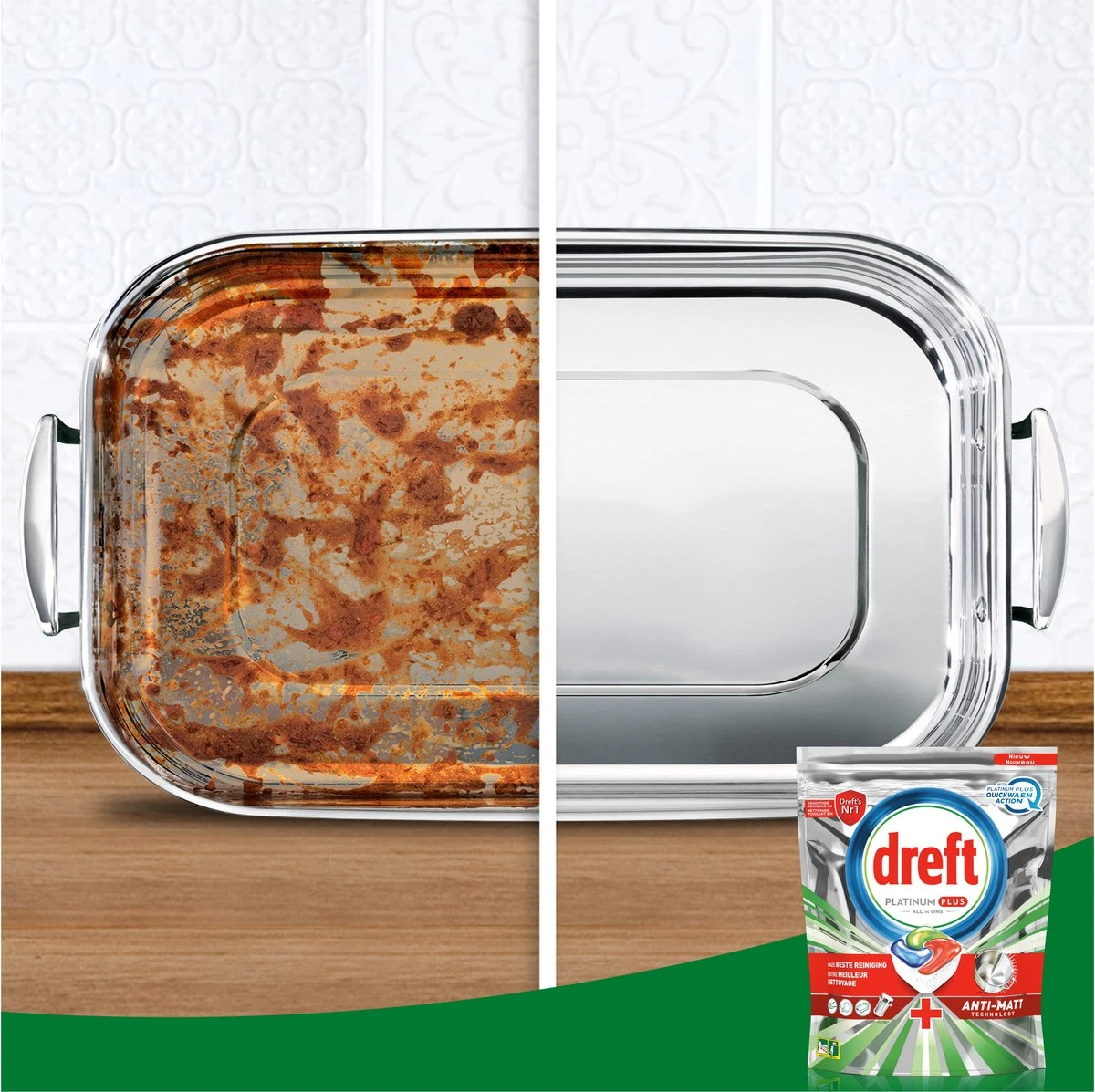 Dreft Platinum Plus All In One Fresh Herbal Breeze - 90 Vaatwascapsules 6 Dreft Platinum Plus All In One Fresh Herbal Breeze - 90 Vaatwascapsules - Afbeelding 6