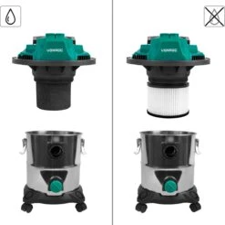 VONROC Nat- En Droogzuiger – Alleszuiger – 1400W – Blaasfunctie – 20L Tank – 3m Slang - 6m Stroomkabel 8 VONROC Nat- En Droogzuiger – Alleszuiger – 1400W – Blaasfunctie – 20L Tank – 3m Slang - 6m Stroomkabel -Huishoudelijke Benodigdheden 1200x1197 36