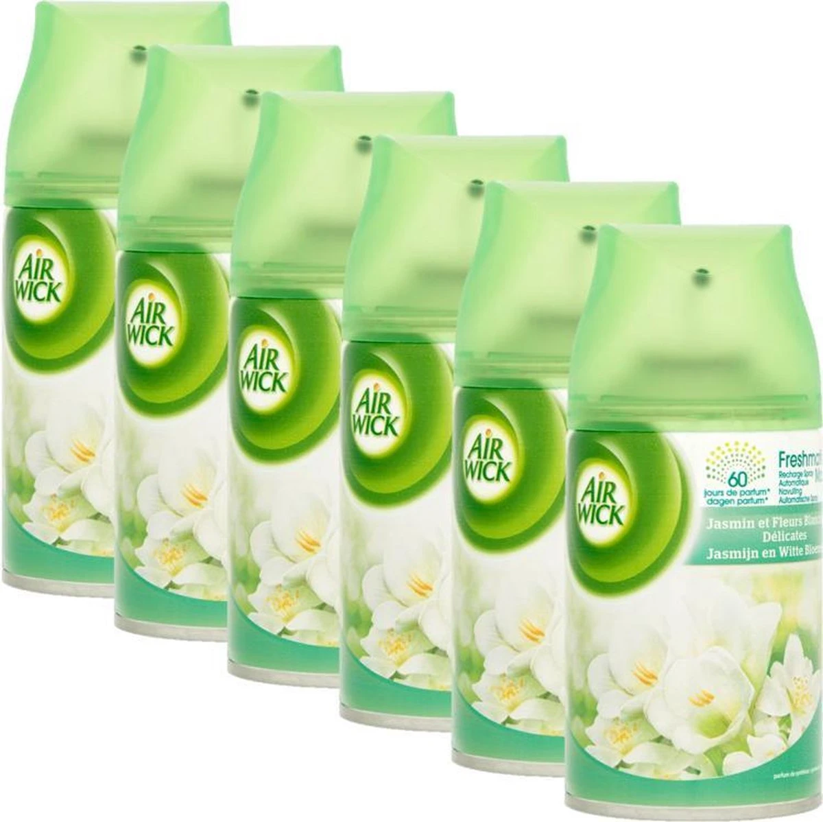 Air Wick Luchtverfrisser Navulling Freshmatic Jasmijn & Witte Bloemen 6 X 250 Ml 4 Air Wick Luchtverfrisser Navulling Freshmatic Jasmijn & Witte Bloemen 6 X 250 Ml - Afbeelding 4