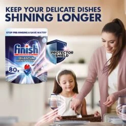Finish Quantum Ultimate Infinity Shine Vaatwastabletten - 80 Capsules -Huishoudelijke Benodigdheden 1200x1200 1038