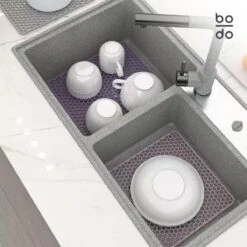 BODO Gootsteenmat Siliconen Donker Grijs - 30.5 X 30.5 Cm - Keuken Accessoires - Gootsteen Beschermer - Onderzetters Siliconen - Anti Kras - Gootsteen Accessoires 11 BODO Gootsteenmat Siliconen Donker Grijs - 30.5 X 30.5 Cm - Keuken Accessoires - Gootsteen Beschermer - Onderzetters Siliconen - Anti Kras - Gootsteen Accessoires -Huishoudelijke Benodigdheden 1200x1200 1118