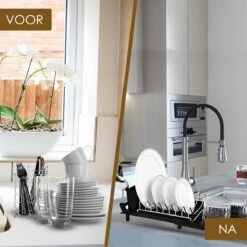 MIRI Afdruiprek – Afwasrek – Uitschuifbaar – Met Lekbak In Gootsteen – Afwas – Roestvrij Staal – Zwart 15 MIRI Afdruiprek – Afwasrek – Uitschuifbaar – Met Lekbak In Gootsteen – Afwas – Roestvrij Staal – Zwart -Huishoudelijke Benodigdheden 1200x1200 1166