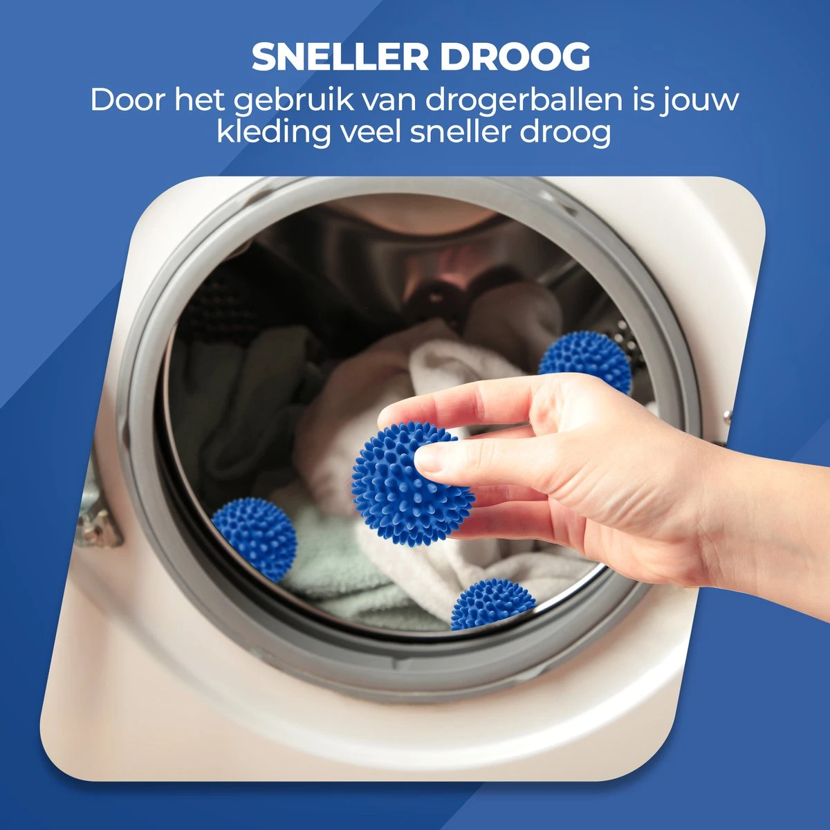 Roegaarden Drogerballen - Wasbollen - 6 Stuks - Siliconen - Sneller Droog - Anti-kreuk 3 Roegaarden Drogerballen - Wasbollen - 6 Stuks - Siliconen - Sneller Droog - Anti-kreuk - Afbeelding 3