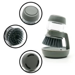 In Round Afwasborstel Met Zeepdispenser / Zeepreservoir – Inclusief Houder – Grijs – Afwas Borstel – Zeep Handborstel – Doseerpomp – Afwasmiddel Dispenser – Navulbaar 11 In Round Afwasborstel Met Zeepdispenser / Zeepreservoir – Inclusief Houder – Grijs – Afwas Borstel – Zeep Handborstel – Doseerpomp – Afwasmiddel Dispenser – Navulbaar -Huishoudelijke Benodigdheden 1200x1200 1225