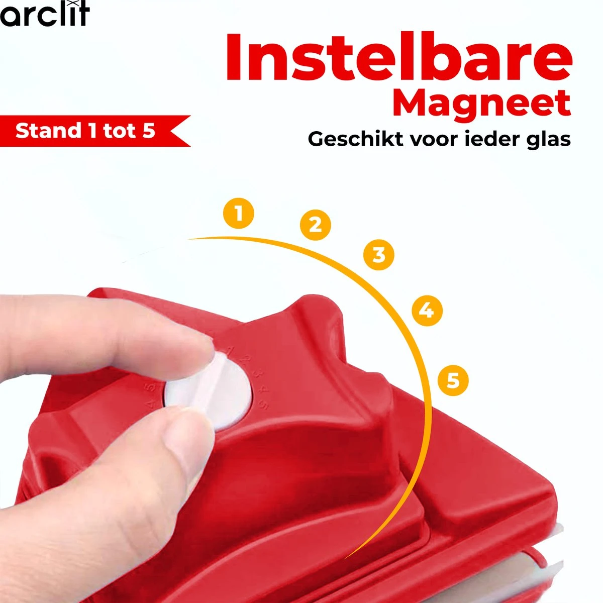 Arclit® | Magnetische Ramenwasser 4-35mm | Geschikt Voor HR / HR+++ | Verstelbare Ruitenreiniger & Raamwisser 2 Arclit® | Magnetische Ramenwasser 4-35mm | Geschikt Voor HR / HR+++ | Verstelbare Ruitenreiniger & Raamwisser - Afbeelding 2
