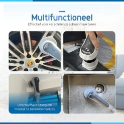 Qualitics Elektrische Schoonmaakborstel - Roterende Polijstmachine - Schrobborstel - Poetsmachine - Vloerreiniger Met 10 Opzetstukken -Huishoudelijke Benodigdheden 1200x1200 1274