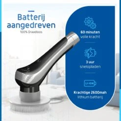 Qualitics Elektrische Schoonmaakborstel - Roterende Polijstmachine - Schrobborstel - Poetsmachine - Vloerreiniger Met 10 Opzetstukken -Huishoudelijke Benodigdheden 1200x1200 1275