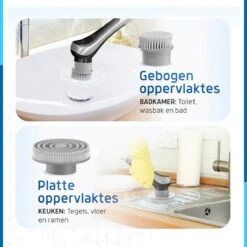 Qualitics Elektrische Schoonmaakborstel - Roterende Polijstmachine - Schrobborstel - Poetsmachine - Vloerreiniger Met 10 Opzetstukken -Huishoudelijke Benodigdheden 1200x1200 1277