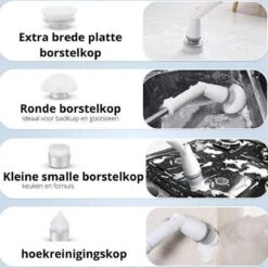 Elektrische Scrubber - Veelzijdige Schrobborstel - Elektrische Schoonmaakborstel - Binnen En Buiten Schoonmaken -Huishoudelijke Benodigdheden 1200x1200 1318