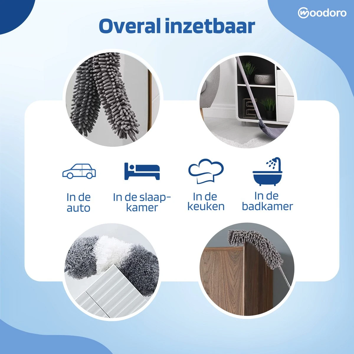 Woodoro Ragebol Uitschuifbaar Complete 9-Delige Set - Verstelbare Telescoopsteel - Plumeau - RVS - Zwart & Grijs 9 Woodoro Ragebol Uitschuifbaar Complete 9-Delige Set - Verstelbare Telescoopsteel - Plumeau - RVS - Zwart & Grijs - Afbeelding 9