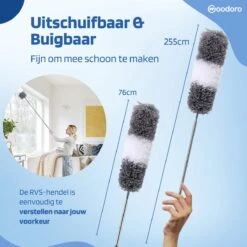 Woodoro Ragebol Uitschuifbaar Complete 9-Delige Set - Verstelbare Telescoopsteel - Plumeau - RVS - Zwart & Grijs 20 Woodoro Ragebol Uitschuifbaar Complete 9-Delige Set - Verstelbare Telescoopsteel - Plumeau - RVS - Zwart & Grijs -Huishoudelijke Benodigdheden 1200x1200 1334