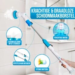 Strex Elektrische Schoonmaakborstel - Draadloze Schrobborstel - Schrobber - 3 Opzetstukken - Telescoopsteel - Poetsmachine Met Krachtige Accu 11 Strex Elektrische Schoonmaakborstel - Draadloze Schrobborstel - Schrobber - 3 Opzetstukken - Telescoopsteel - Poetsmachine Met Krachtige Accu -Huishoudelijke Benodigdheden 1200x1200 1339