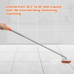 Merkloos Badkamer Reinigingsborstel - Badkamerschrobborstel - Reinigingsborstel - Met Afneembare Telescopische Handgreep En 180° Verstelbare Gezamenlijke Reinigingsborstel - Lange Steel 107 Cm -Huishoudelijke Benodigdheden 1200x1200 1345