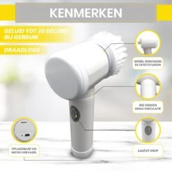 Lenga Elektrische Schoonmaakborstel - 5 In 1 Borstel - Oplaadbaar - Wasborstel - Schoonmaakmiddelen - Schrobborstels -Huishoudelijke Benodigdheden 1200x1200 1352